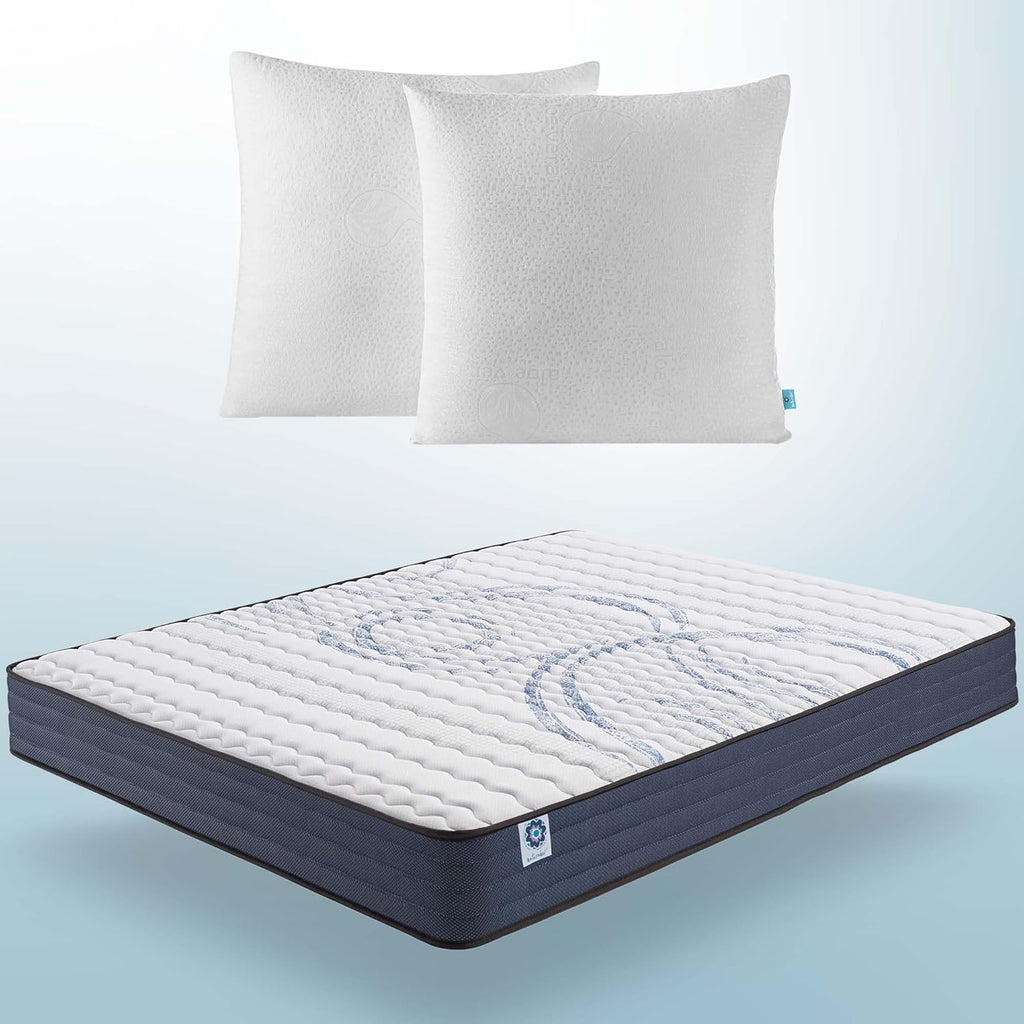 NATURALEX - Matelas PerfectSleep 180x200 - Épais 30 cm - Soutien Mousse à mémoire de Forme - Accueil Blue Latex - Confort Ferme - Respirant - 7 Zones - Réversible - Haute Densité - Fabriqué en Europe