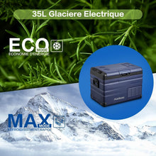 Load image into Gallery viewer, AAOBOSI 46 L Glaciere a Compression, Glaciere Electrique Double Zone, 12 V/24 V et 100-240 V Frigo Camping, -20 ℃ à 20 ℃, pour Voiture, Camion, Bateau, Camping-Car