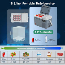 Load image into Gallery viewer, Alpicool LGMP8 8L Glaciere Portable Réfrigérateur Voiture Camping Congélateur 12/24V Mini Frigo pour Maison, Bureau ou Pique-Nique en Plein Air/ -20 à 20℃(Batterie Non Incluse)
