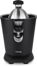 Load image into Gallery viewer, H.Koenig AGR80 160W Professional Electric Citrus Juicer Stainless Steel Lever and Filter Drip Free BPA Free Dishwasher Safe Parts