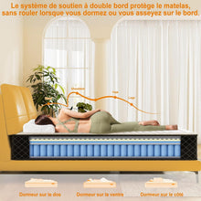 Load image into Gallery viewer, MOLPHIT Oeko-TEX Certified Mattress 90 x 190 cm, Thickness 25 cm, Independent Pocket Sprung Mattress, Adult and Children's Bed Mattress, Single Mattress, Perfect Support, Durable and Quiet