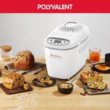 Load image into Gallery viewer, Moulinex Home Bread Baguette Machine à petits pains, 16 programmes, Résultats homogènes, Jusqu'à 1,5 kg de pain frais, Plaques croustillants, 3 niveaux de dorage OW610110, Blanc