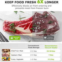 Load image into Gallery viewer, Bonsenkitchen Food Vacuum Sealer - Vacuum Sealer for Vacuum Cooking and Preserving Fresh Food, Including Vacuum Bags 40