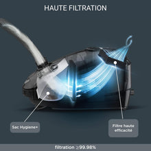 Load image into Gallery viewer, Rowenta Power XXL Aspirateur avec Sac, 4,5 L, Moteur Basse consommation 900 W Max, Performant, Très Bien accessoirisé RO3143EA, Bleu Pétrole/Gris