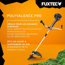 Load image into Gallery viewer, Fuxtec Débroussailleuse Thermique Professionnelle FX-PS152 52 cm3 3CV Système Anti Vibration - 2 en 1 Coupe-Bordure avec Tête de Coupe Double Fil et Lame 3 Dents Modèle Conçu pour Les Pros
