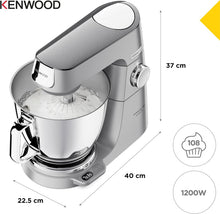 Load image into Gallery viewer, Kenwood Titanium Chef Baker KVC65.001WH, Pastry Robot with Integrated Scales, Including 3-Piece Pastry Set, Spatula &amp; Splash Protection, 1200 W, White
