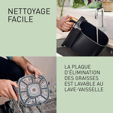 Load image into Gallery viewer, Panasonic NF-CC500SXE AirFryer Friteuse sans huile avec Hublot, 5L, 80-200°C, Minuterie Numérique et Écran LCD, Vapeur Douce, 11 Préréglages, Nettoyage Facile, Gris Mat