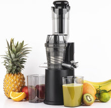 Load image into Gallery viewer, Extracteur de Jus de Fruits et Légumes vertical GSX24 H.Koenig Centrifugeuse Vitamin + sans BPA - 82 mm Large Bouche - 3 tamis pour jus fin ou épais et sorbet - Pression douce - 50 tours 400 W