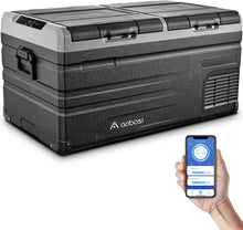 Load image into Gallery viewer, AAOBOSI 46 L Glaciere a Compression, Glaciere Electrique Double Zone, 12 V/24 V et 100-240 V Frigo Camping, -20 ℃ à 20 ℃, pour Voiture, Camion, Bateau, Camping-Car