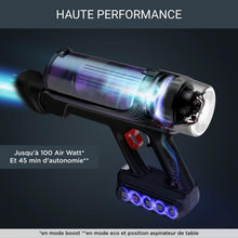 Load image into Gallery viewer, Rowenta X-Force Flex 9.60 Allergie Aspirateur balai sans fil, Filtration Anti-Allergènes, Puissant 100AW, Ultra Léger, Autonomie 45min RH2038WO, Noir / Violet
