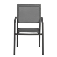 Load image into Gallery viewer, Lot de 8 chaises en aluminium anthracite - textilène gris Happy Garden