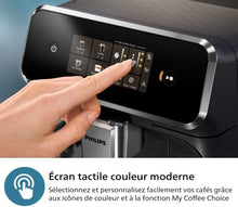 Load image into Gallery viewer, Philips Série 2200 Machine Expresso Automatique - 2 Boissons, Mousseur à Lait Classique, Écran Tactile, Broyeur Céramique, Aroma Seal, Noir Mat (EP2220/10)