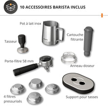 Load image into Gallery viewer, Krups Virtuoso+, Machine expresso, Machine a cafe à pompe, expresso machine a cafe moulu ou dosettes, 15 bars, Inox, Buse vapeur, Espresso et cappuccino, XP444G10
