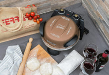 Load image into Gallery viewer, G3 Ferrari G10006 Pizza Express Delizia, 1200 W Pizza Oven, Adjustable Thermostat up to 400°C, Cooks Tasty Pizza in 5 Minutes, Double Resistance, Recipe Book and Spatulas Included - Black