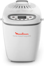 Load image into Gallery viewer, Moulinex Home Bread Baguette Machine à petits pains, 16 programmes, Résultats homogènes, Jusqu'à 1,5 kg de pain frais, Plaques croustillants, 3 niveaux de dorage OW610110, Blanc