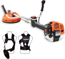 Load image into Gallery viewer, Fuxtec Débroussailleuse Thermique Professionnelle FX-PS152 52 cm3 3CV Système Anti Vibration - 2 en 1 Coupe-Bordure avec Tête de Coupe Double Fil et Lame 3 Dents Modèle Conçu pour Les Pros