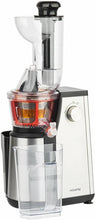 Load image into Gallery viewer, H.Koenig GSX12 Vertical Juice Extractor Stainless Steel Black, Fruit and Vegetable Juice, BPA Free, 82 mm Wide Mouth, Soft Pressure, 1 Litre, 400 W