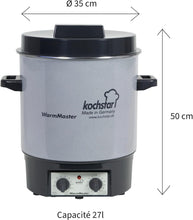 Load image into Gallery viewer, Kochstar K99104035 Electric Sterilizer with Thermostat and Tap 27 Litres 50 x 46.5 x 37 cm Grey