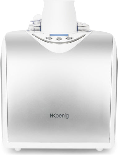 H.Koenig Sorbetière Turbine à Glace Professionnelle HF180, Machine à Glace Electrique 1L, 135 W, Réfrigérante & Maintien du Froid - Sorbet et Crème Glacée
