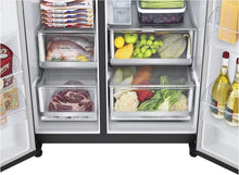 Load image into Gallery viewer, LG GSXV91MCAF Réfrigérateur combiné - Side by Side, 635L, InstaView, Total No-Frost, Compartiment congélation, Distributeur d'eau et glace UVnano, Compresseur Inverter Linear, Wi-Fi, Noir, Classe F