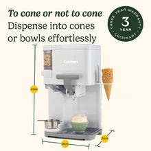 Load image into Gallery viewer, Cuisinart Sorbetière | machine à crème glacée, yaourt glacé, gelato, sorbet, sans produits laitiers | Distributeur de garniture | facile à utiliser | 1.42L fait 6 portions | Prêt en 20mins | ICE48U