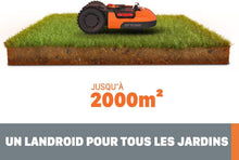 Load image into Gallery viewer, WORX LANDROID Vision WR206E.1, Robot Tondeuse sans Fil périphérique 600 m² Surf.Max 700 m², Installation en 30 Min, Caméra 4K + IA Adaptative, évite Tous Les Obstacles, Coupe des Bordures, Multizone