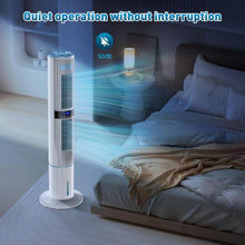 Load image into Gallery viewer, Climatiseur Mobile Silencieux Rafraîchisseur d'air avec Humidificateur, Ventilateur, 2 Sortie d'air, 360°Oscillation, 65W, 24H Minuteries, 3 Vitesses, 4 Modes,Télécommande pour Chambre Bureau