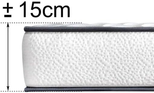 DAGOSTINO HOME BOUTIQUE COLLECTION Matelas Mousse 90x200 New York - Ferme - Réversible - Côté Été/Hiver - H15 Cm