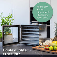 Load image into Gallery viewer, Vita5 Nobel Pro6 Deshydrateur Alimentaire avec 6 Plateaux en Inox - Déshydrateur avec Minuterie 24h et Température 35-75 °C - Deshydrateur Viande, Fruits, Champignons - 650W Déshydrateur Alimentaire