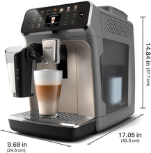 Load image into Gallery viewer, PHILIPS 4400 Series Fully Automatic Espresso Machine – 12 Hot &amp; Iced Coffees, Quick-to-Clean LatteGo Milk System, SilentBrew, QuickStart, Ceramic Grinder, Black Chrome (EP4444/90)