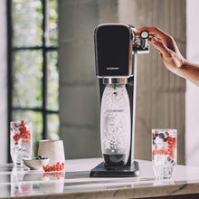 Load image into Gallery viewer, SodaStream ART Sparkling Water and Soda Machine | Pack of 1 Bottle 1 L + 1 Bottle 0.5 L Dishwasher Safe + 1 60L Gas Refill Clip On | Black [Amazon Exclusive]