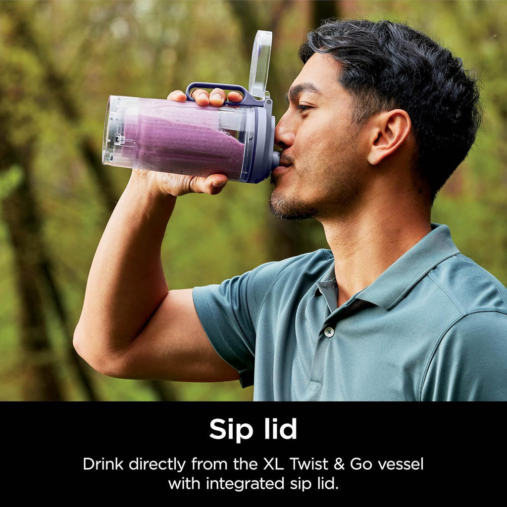 Ninja Blast Max, Portable Blender + Twist & Go, Personal Smoothie, Blend, Ice Crush, 3 Programs, Cordless, 22 oz removable Vessel, Dishwasher Safe, Leakproof, Pink, BC251PK