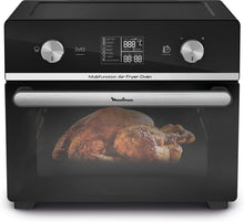 Load image into Gallery viewer, Moulinex Oven, 33 L, Rotating heat, Advanced convection, 6 cooking modes, Thermostat adjustable up to 240°C, Timer 120 min, Reversible grill, Silicone oven mitts, Optimo Black OX464811
