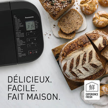 Load image into Gallery viewer, Panasonic SD-YR2550SXE Automatic Bread Maker, Raisin, Nut and Yeast Dispensers, 31 Auto Programs, Dual Temperature Sensor, 13 Hour Digital Timer, LCD Display, Silver