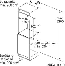 Load image into Gallery viewer, Siemens KI31RADD1 iQ500 - Réfrigérateur encastrable - 102,5 x 56 cm - 165 l - Fabriqué en Allemagne - Très silencieux, hyperFresh Box - Fraîcheur plus longue - Éclairage LED - SuperCooling -
