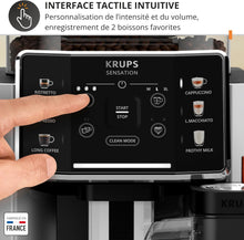 Load image into Gallery viewer, Krups Sensation C50, Machine à café grains, machine expresso, 5 boissons accès direct, Interface tactile, Facile à utiliser, Nettoyage automatique, Buse vapeur Cappuccino, Fabriqué en France EA910810
