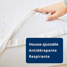 Load image into Gallery viewer, ViscoSoft - Surmatelas 160 x 200 Mémo, Surmatelas 160 x 200 memoire de Forme 5cm avec Aération Optimale et Mousse Haute Densité 50kg/m³, Housse Bambou Lavable, Surmatelas 160x200 Confort Moelleux