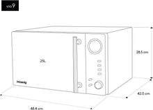 Load image into Gallery viewer, H.Koenig Compact Design Microwave 20L VIO4, Powerful 700W, Turntable 24.5 cm, Multifunction 5 Heating Levels and Defrost Function, Timer up to 30 min, Fast, Worktop