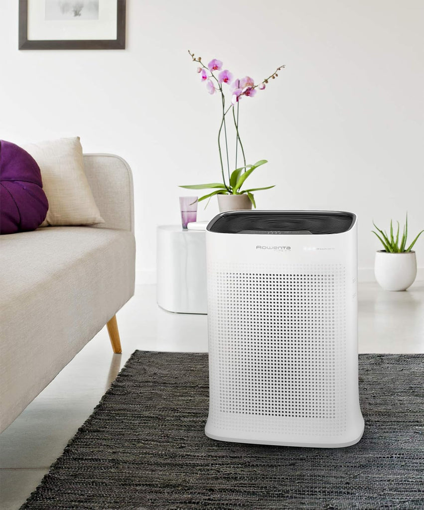 Rowenta Nanocaptur+ Pure Air Purifier, Silent, Automatic, 4 Filtration Levels, Treatment of Allergens and Fine Particles PU3040F0, White