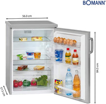 Load image into Gallery viewer, Bomann Réfrigérateur 133L blanc VS2195-1-blanc, Capacité nette : 133 litres, Éclairage intérieur à DEL, Contrôle de la température en continu, 3 clayettes en verre