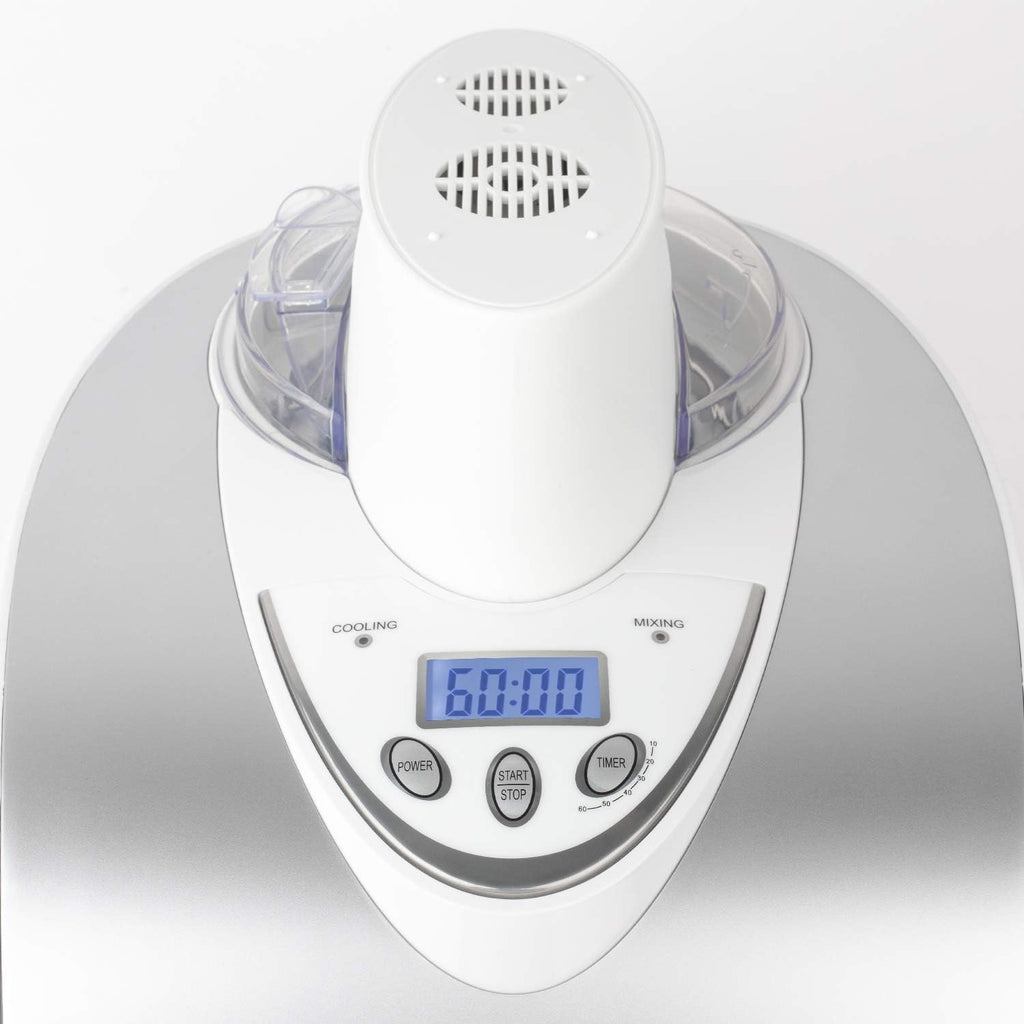 H.Koenig Sorbetière Turbine à Glace Professionnelle HF180, Machine à Glace Electrique 1L, 135 W, Réfrigérante & Maintien du Froid - Sorbet et Crème Glacée