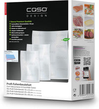 Load image into Gallery viewer, Caso FastVac 500, Professional Commercial Vacuum Sealer, Stainless Steel, Double Piston Pump, 15 Litres/Minute, Includes 2 Free Foil Rolls