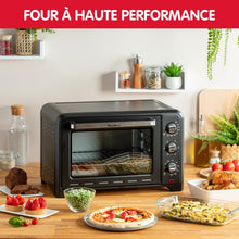 Load image into Gallery viewer, Moulinex Four électrique 39 L, 7 modes de cuisson, Chaleur tournante, Thermostat réglable jusqu’à 240° C, Tournebroche, Minuteur 120 min, Grille réversible, Optimo noir OX485810