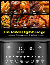 Load image into Gallery viewer, 9L Dual Zone Air Fryer avec Fenêtre de Visualisation, Friteuse sans Huile avec 2 Tiroir, 9-in-1 Programmes de Cuisson, Écran Tactile, Fonction Rendez-vous, Faible en Grasses, Va au Lave-vaisselle