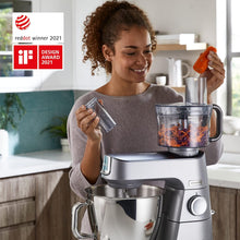 Load image into Gallery viewer, Kenwood Titanium Chef Baker KVC65.001WH, Pastry Robot with Integrated Scales, Including 3-Piece Pastry Set, Spatula &amp; Splash Protection, 1200 W, White