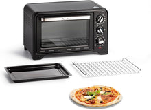 Load image into Gallery viewer, Moulinex Four électrique 39 L, 7 modes de cuisson, Chaleur tournante, Thermostat réglable jusqu’à 240° C, Tournebroche, Minuteur 120 min, Grille réversible, Optimo noir OX485810
