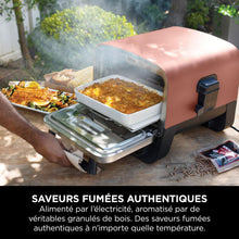Load image into Gallery viewer, Ninja Woodfire Four à pizza extérieur électrique 8-en-1, rotissoire &amp; fumoir barbecue avec grille, plaque pro-heat, pierre à pizza, granulés de bois et pelle, 6 réglages, orange foncé OO101EU