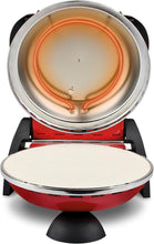 Load image into Gallery viewer, G3 Ferrari G10006 Pizza Express Delizia, 1200 W Pizza Oven, Adjustable Thermostat up to 400°C, Cooks Tasty Pizza in 5 Minutes, Double Resistance, Recipe Book and Spatulas Included - Black