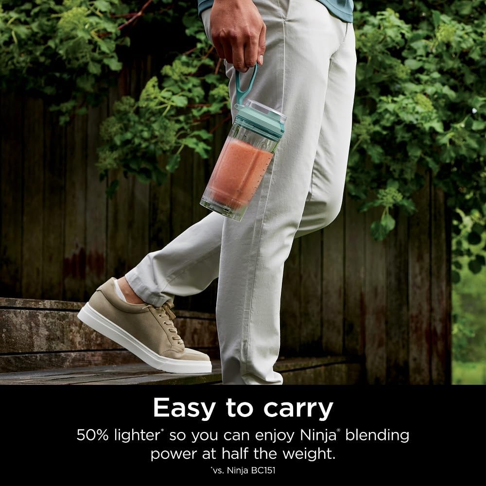 Ninja Blast Max, Portable Blender + Twist & Go, Personal Smoothie, Blend, Ice Crush, 3 Programs, Cordless, 22 oz removable Vessel, Dishwasher Safe, Leakproof, Pink, BC251PK