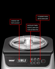 Load image into Gallery viewer, Unold Uno 48825 Sorbetière – Compresseur auto-refroidissant, entièrement automatique, 135 W, refroidissement à -35 °C, écran LCD, récipient en acier inoxydable, minuterie, compresseur